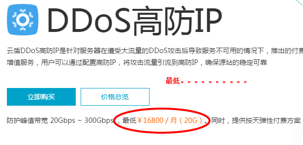 云盾DDoS高防IP阿里云